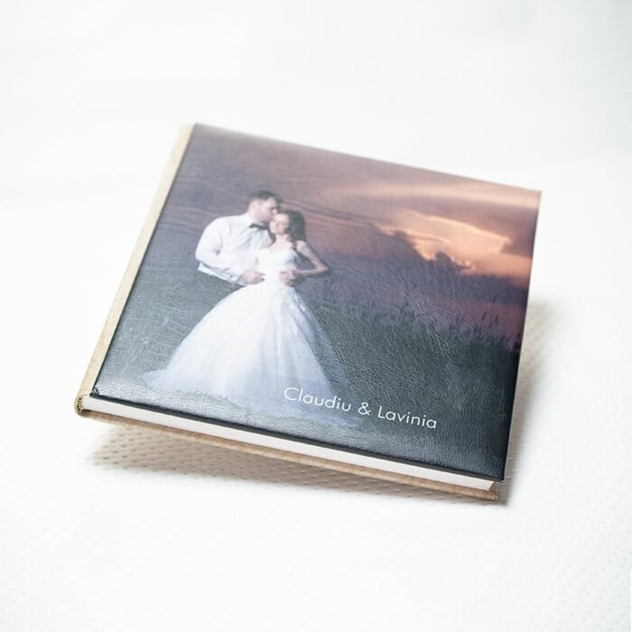 Álbum digital full foto cuadrado con portada laminada, foto de boda