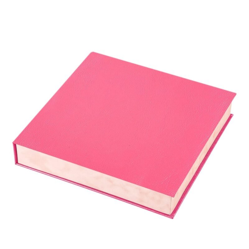 Cutie premium pentru album, roz piersică, cu interior din catifea