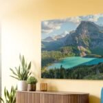 Cuadro en lienzo premium con bastidor de madera natural, impresión Canon Lucia PRO en lienzo de algodón de 330 g, colgado en la pared
